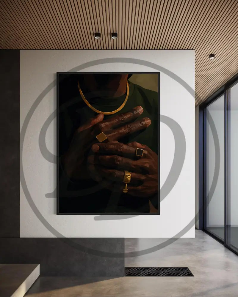 Digital wall art 2-piece set featuring Black male confidence and culture.