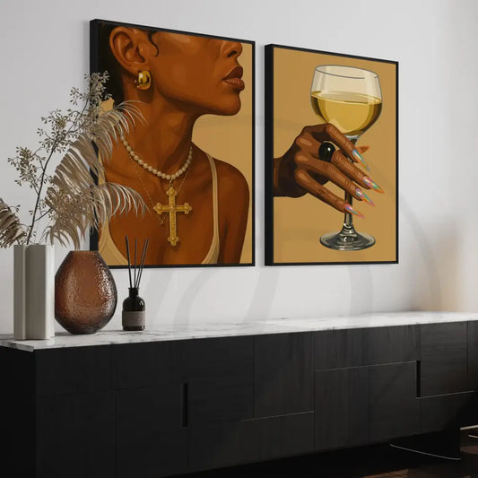 Modern African American digital art prints for contemporary urban décor.