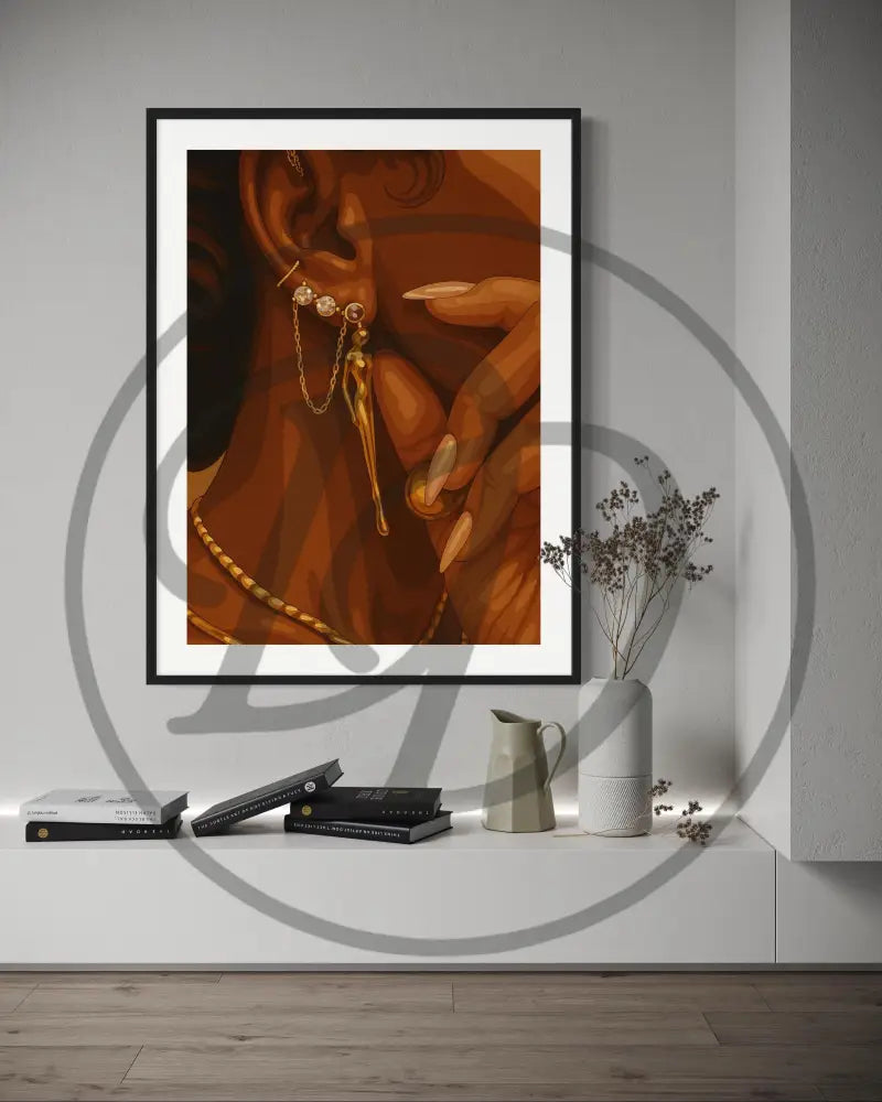 Afrocentric printable collection of feminine details in warm earthy tones.