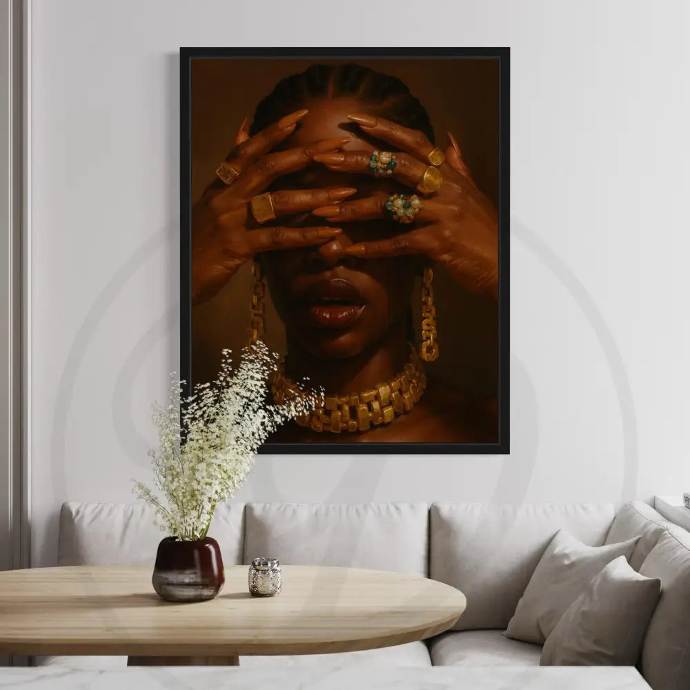 Afrocentric printable collection of a Black woman expressing cultural strength.