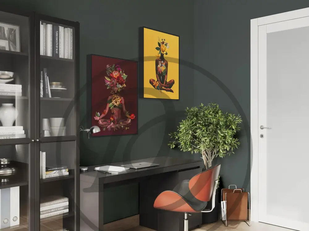 Afrocentric printable collection with meditation and nature-inspired themes.