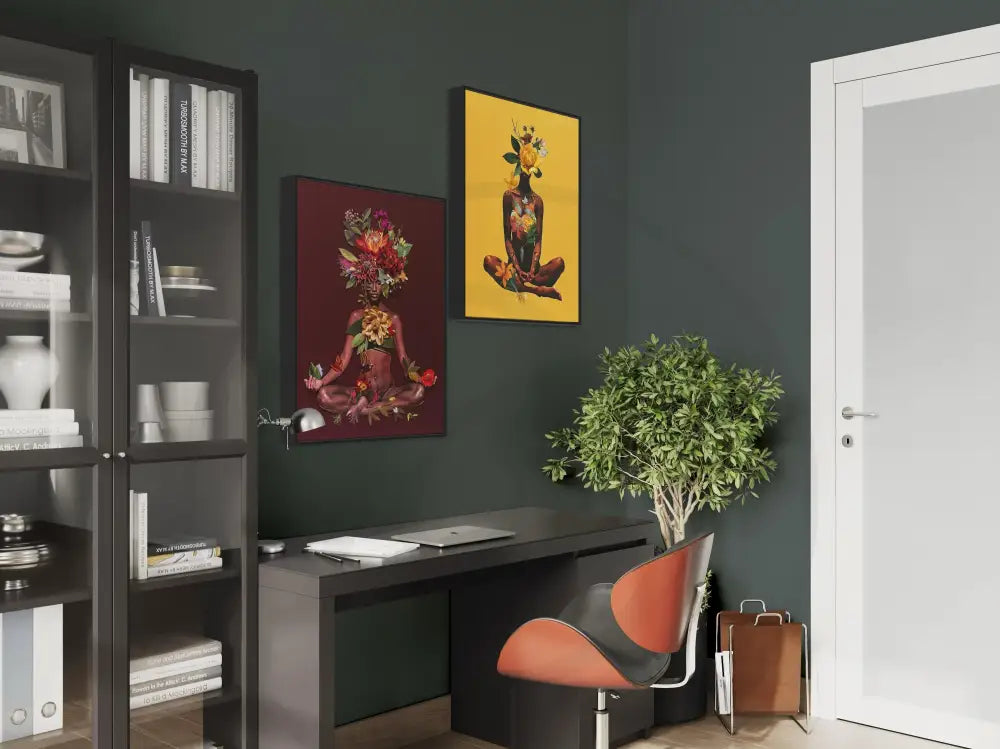 Afrocentric printable collection with meditation and nature-inspired themes.