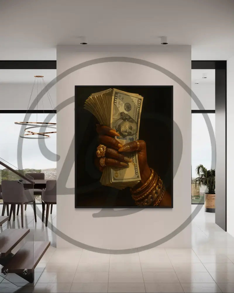 Digital wall art 5-piece set showcasing Black wealth, beauty, and power.