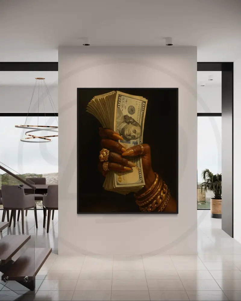 Digital wall art 5-piece set showcasing Black wealth, beauty, and power.