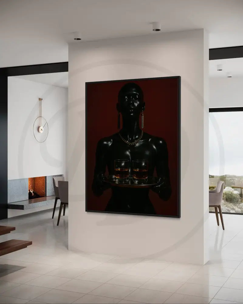 Black woman portrait wall art printable in 5 sizes.