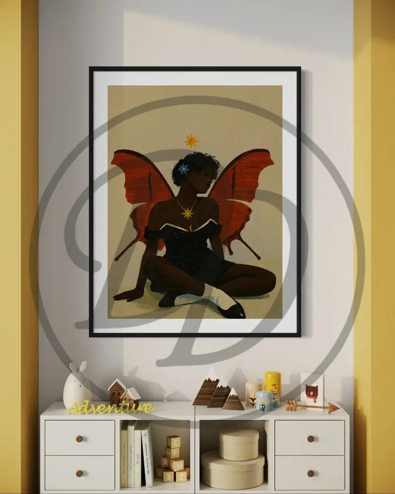 Printable fantasy butterfly artwork celebrating beauty and magic.