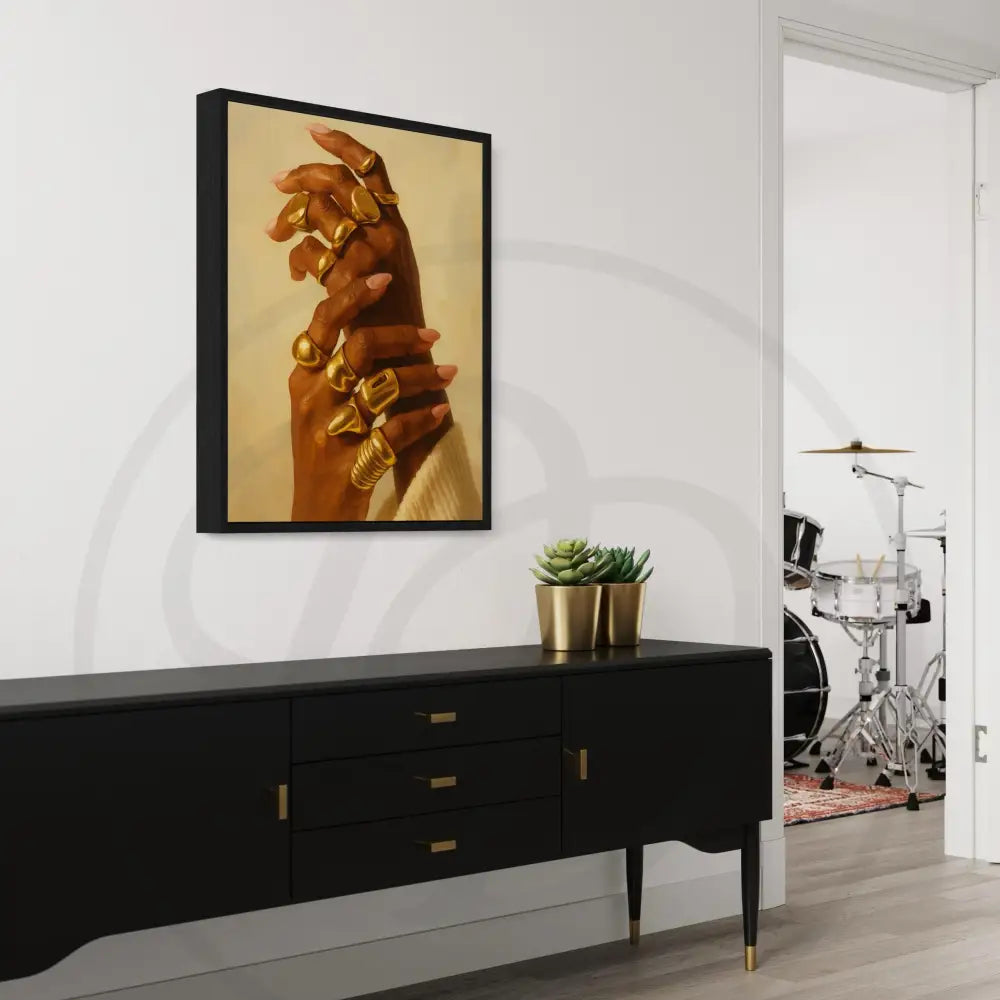 Afrocentric hand portrait digital art print

