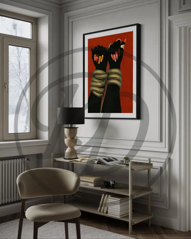 Bold Afrocentric digital artwork for stylish and soulful interiors.