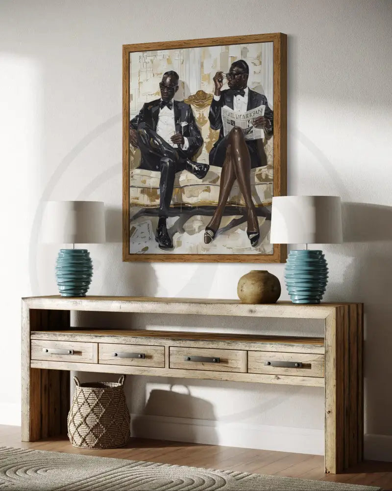 Printable modern art celebrating Black fashion and cultural excellence.