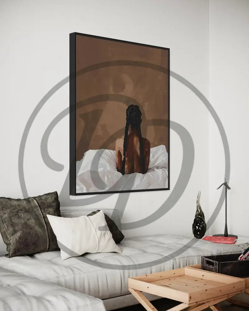 Printable minimalist nude artwork celebrating calm and subtle beauty.