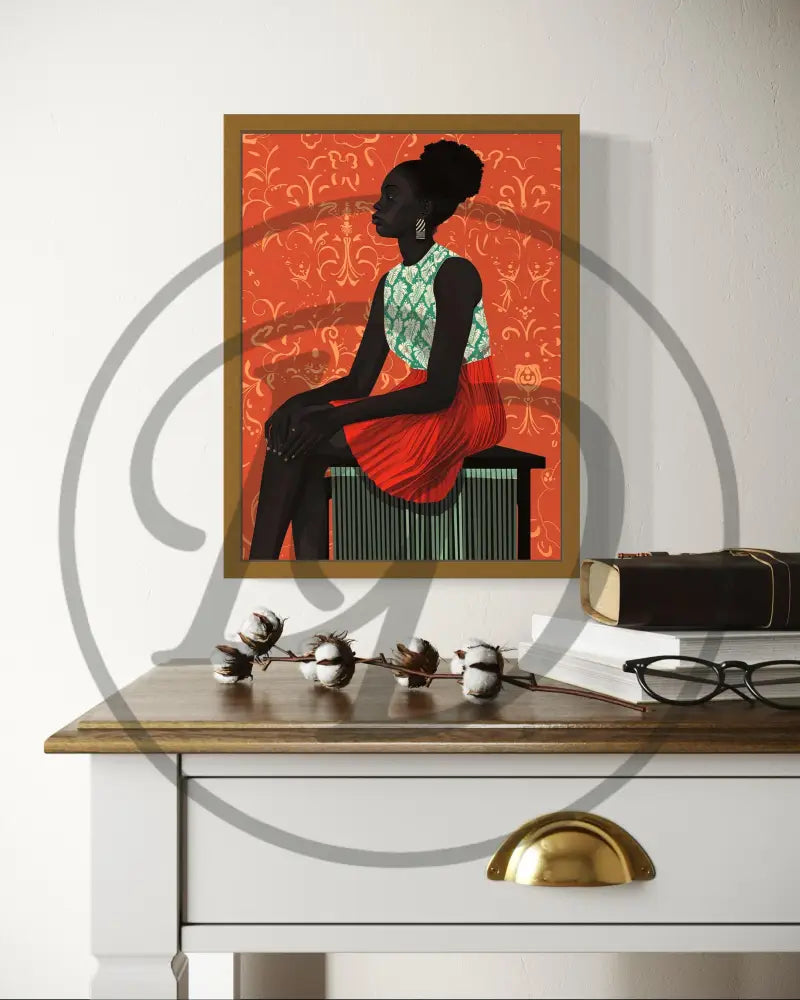 Printable contemporary art celebrating Black beauty and simplicity.