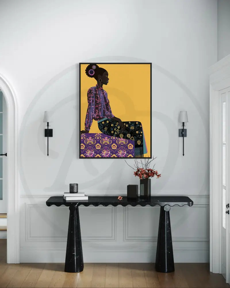 Afrocentric bold digital art with striking patterns.