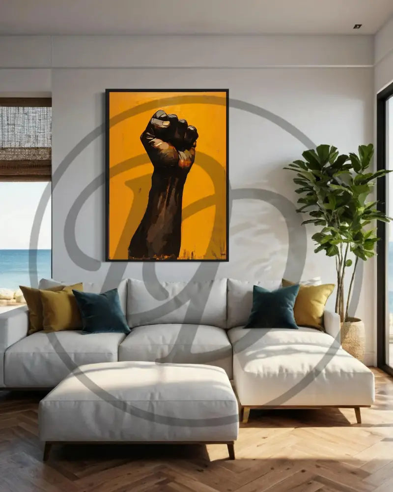 Black Power Fist Art Afrocentric Raised Hand Poster African American Art Civil Rights Digital Print Black Pride Symbol