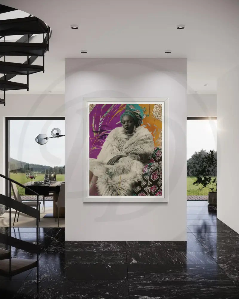 Luxury Afrocentric female portrait digital print