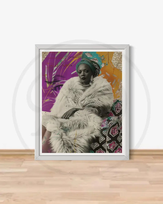 Afrocentric regal Black woman wall art