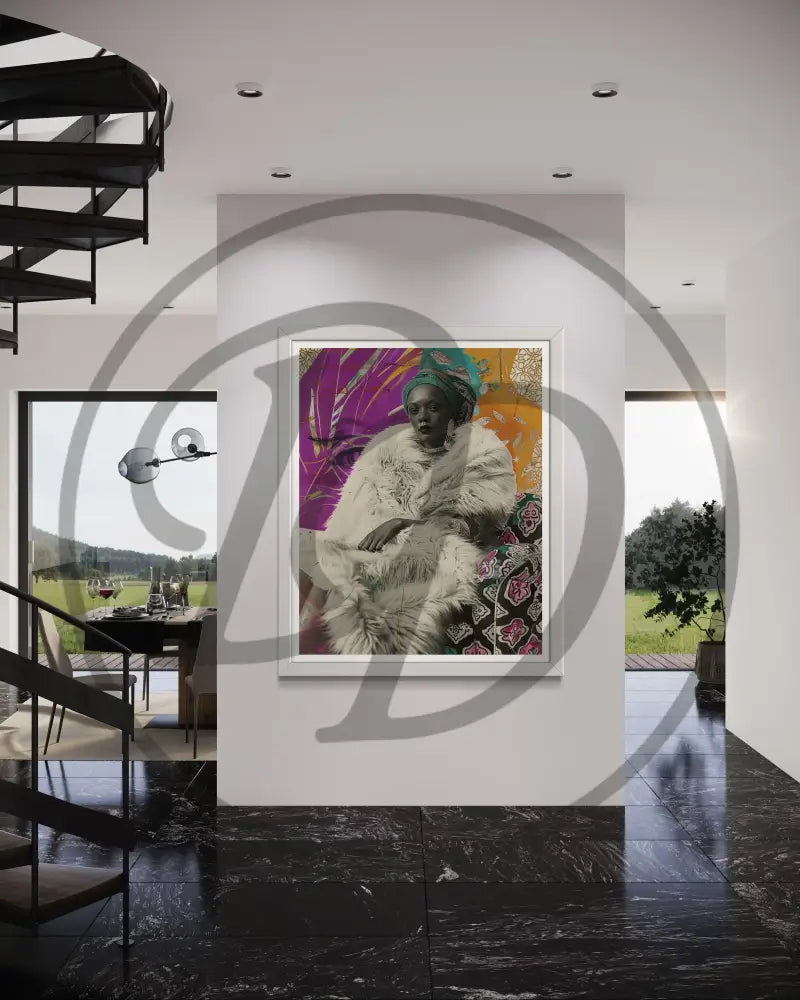 Luxury Afrocentric female portrait digital print