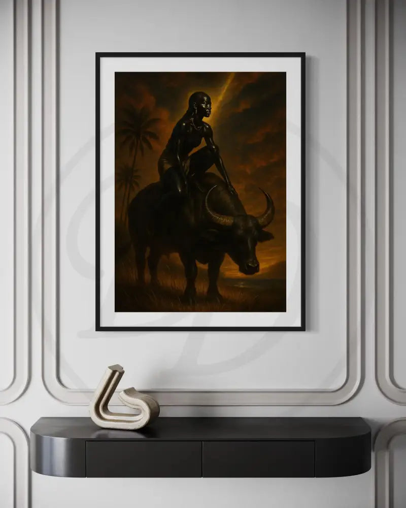 Afrocentric symbolic rider wall art download.