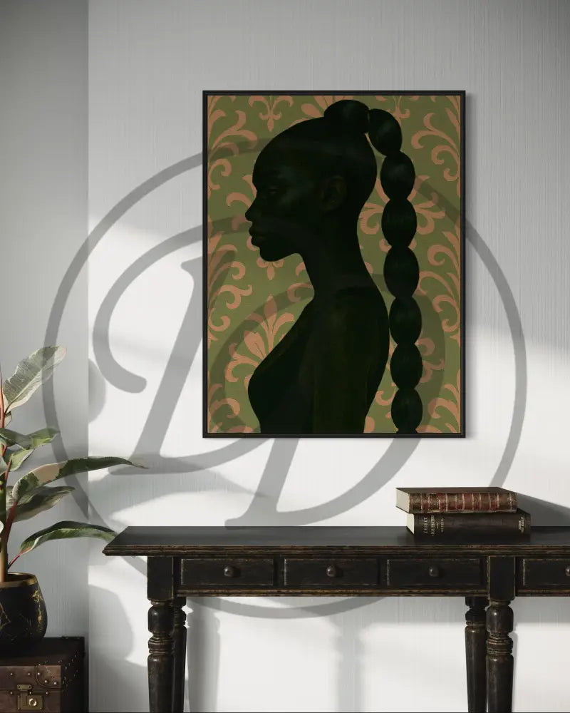 Digital Afrocentric artwork featuring braided hairstyle
