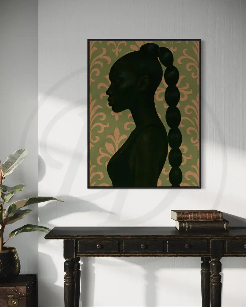 Digital Afrocentric artwork featuring braided hairstyle