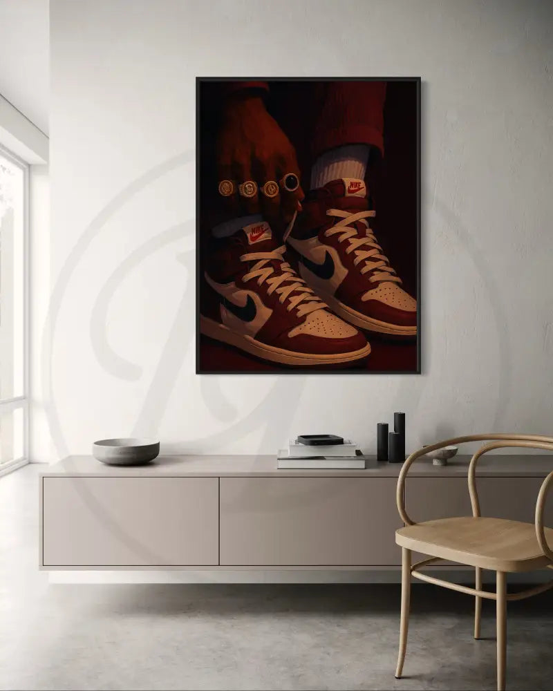 Urban Afrocentric sneaker digital print for home décor