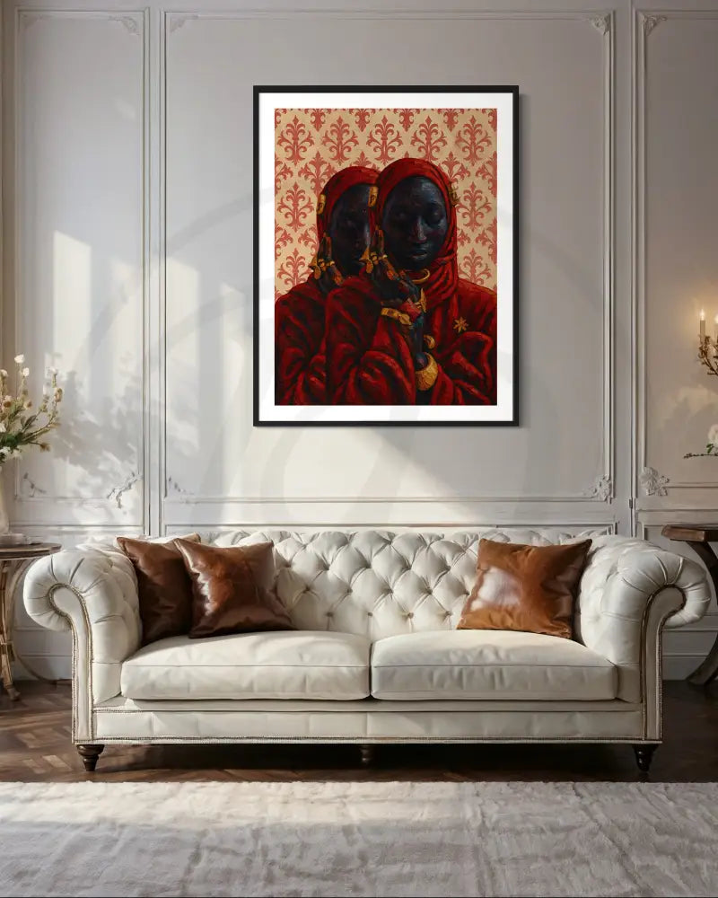Printable artwork with bold colors for statement walls.