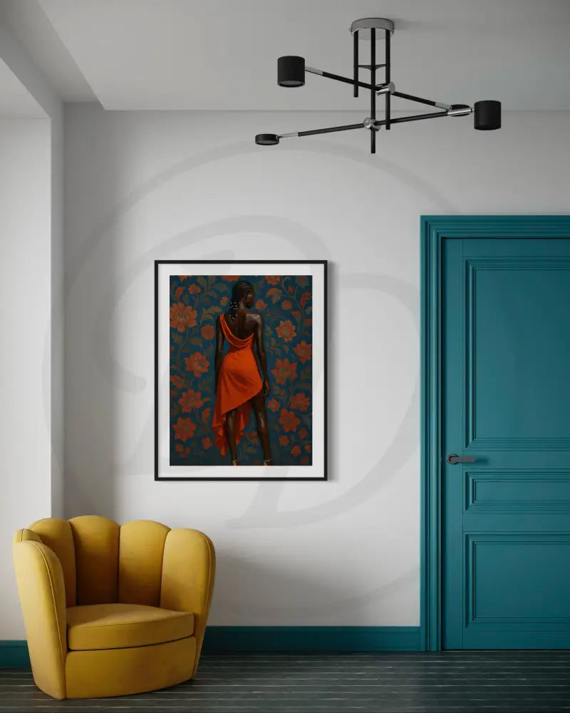 Afrocentric wall décor featuring African fashion and beauty