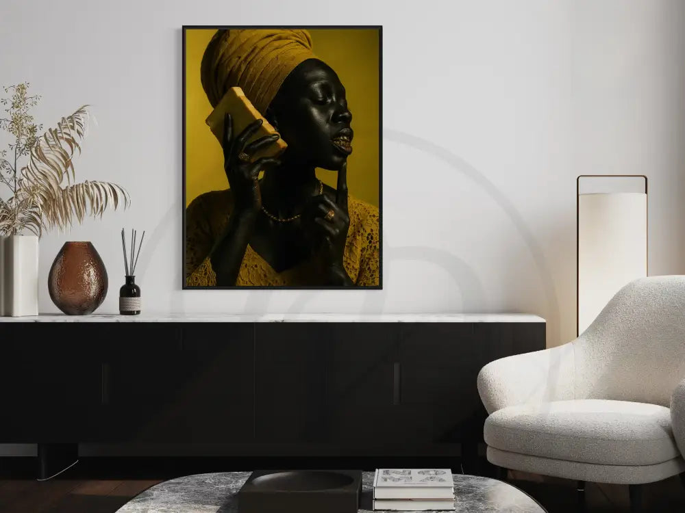 Editorial Afrocentric digital art download in 5 sizes.