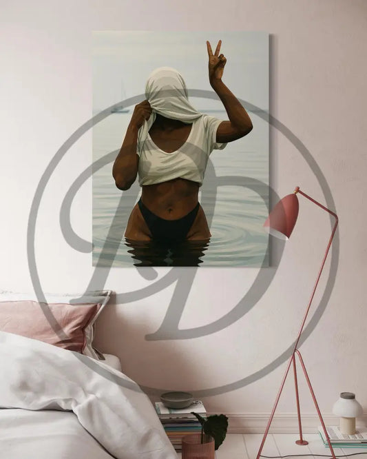 Modern bold Black woman art print