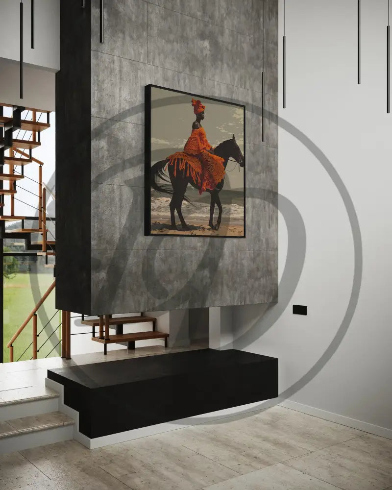 Elegant beach scene printable art for modern home décor.