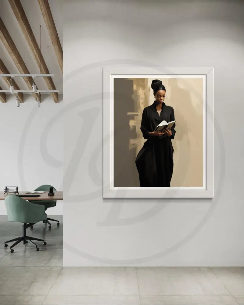 Elegant Afrocentric home office décor printable wall art.