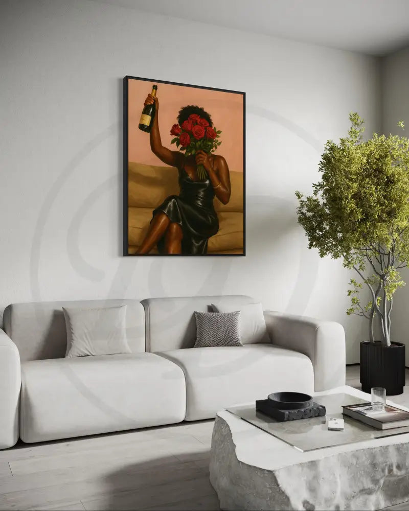 Afrocentric art print perfect for luxury home décor