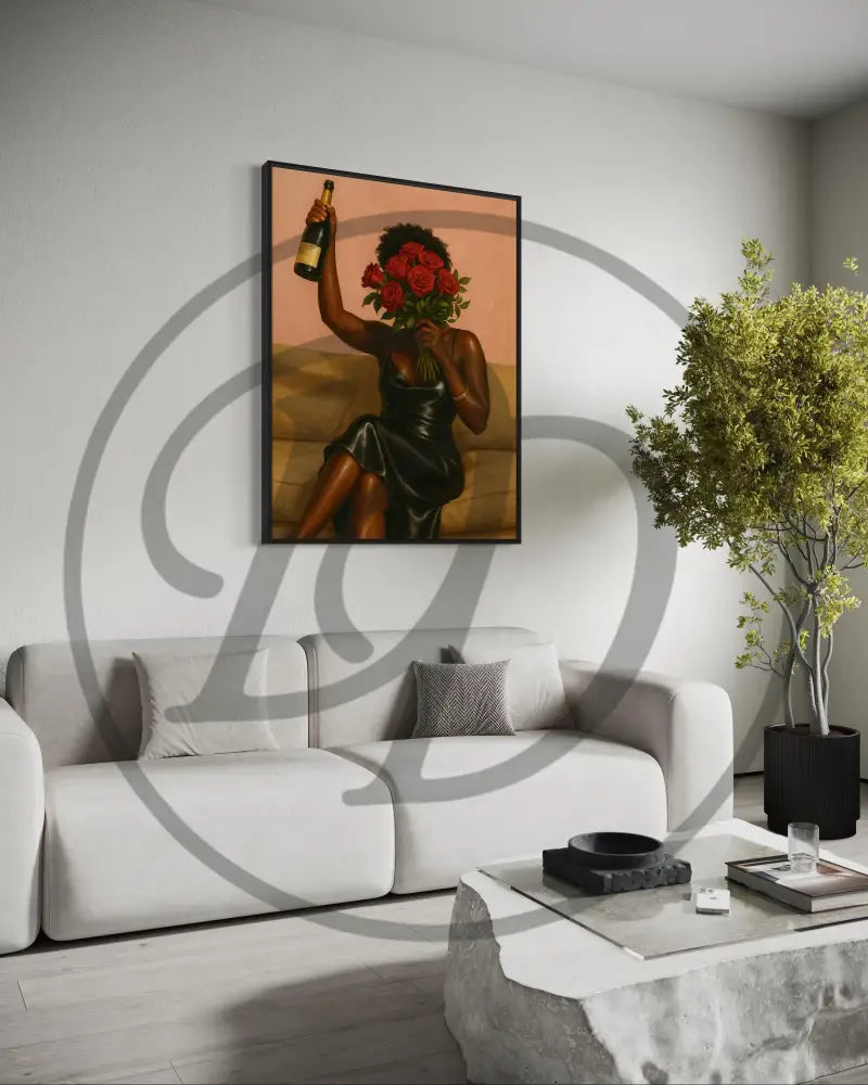 Afrocentric art print perfect for luxury home décor