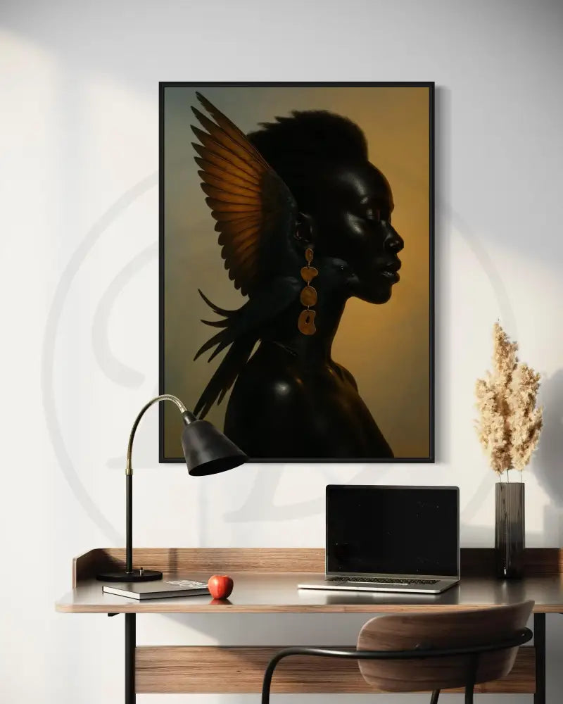 Afrocentric symbolic woman artwork digital download.