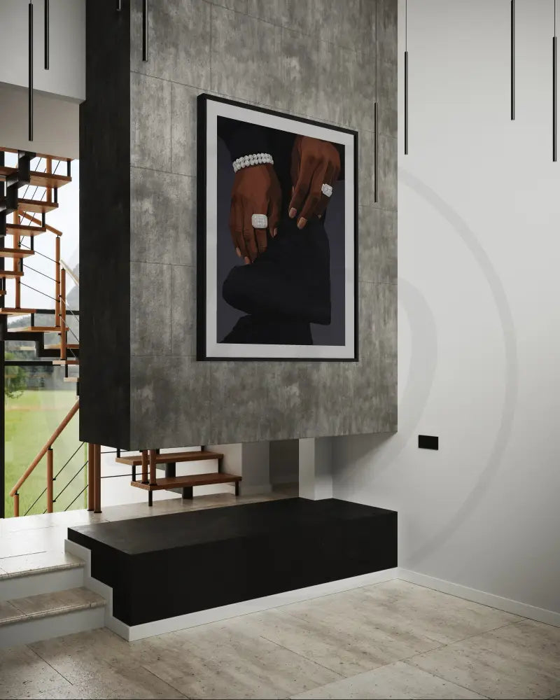 Hands adjusting shoes print