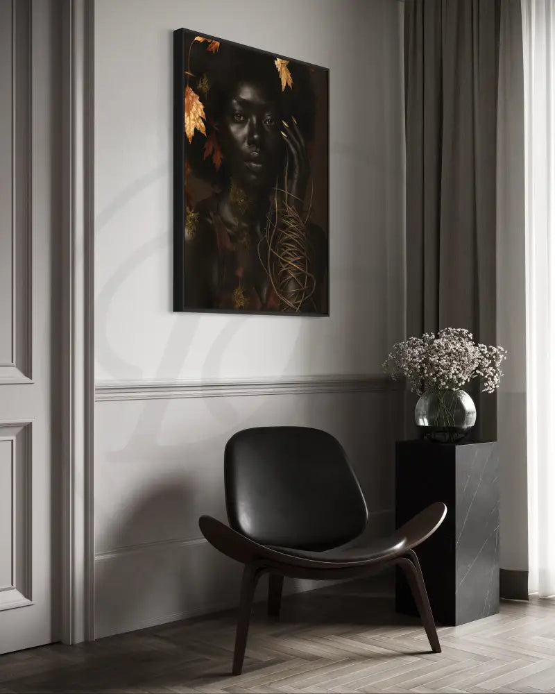 Seasonal Black beauty portrait for modern interiors