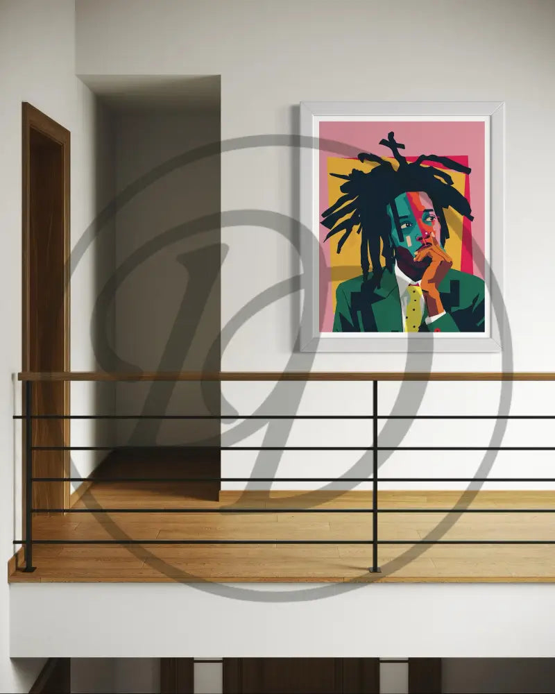 Afro Basquiat pop art digital file for instant download.