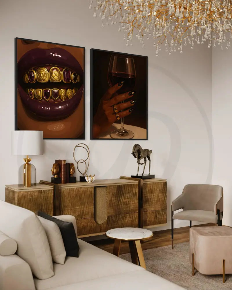 Bold statement wall art featuring modern African elegance