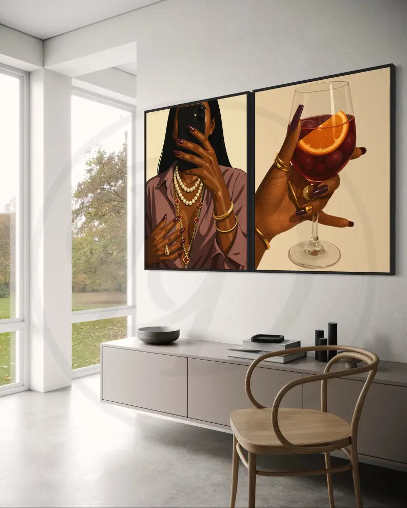 Digital art gallery of faceless Black fashion and beauty