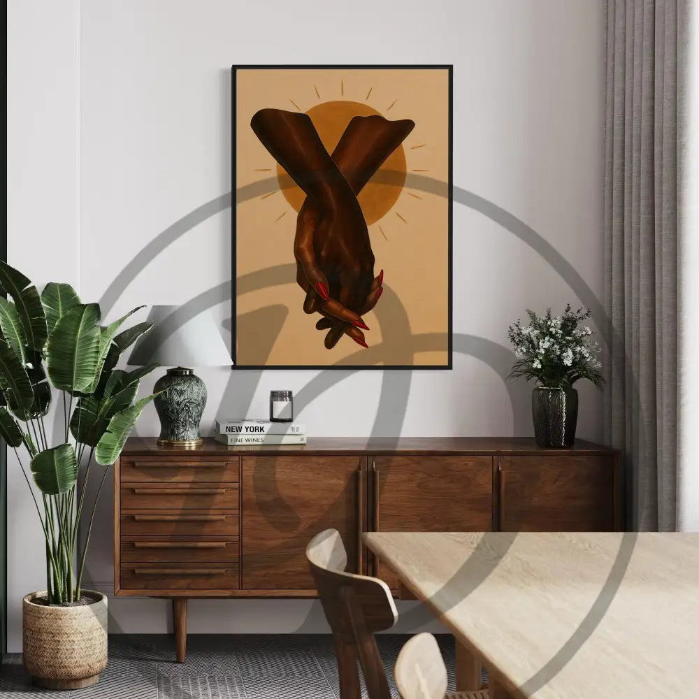 Black couple faceless minimalist wall art set.