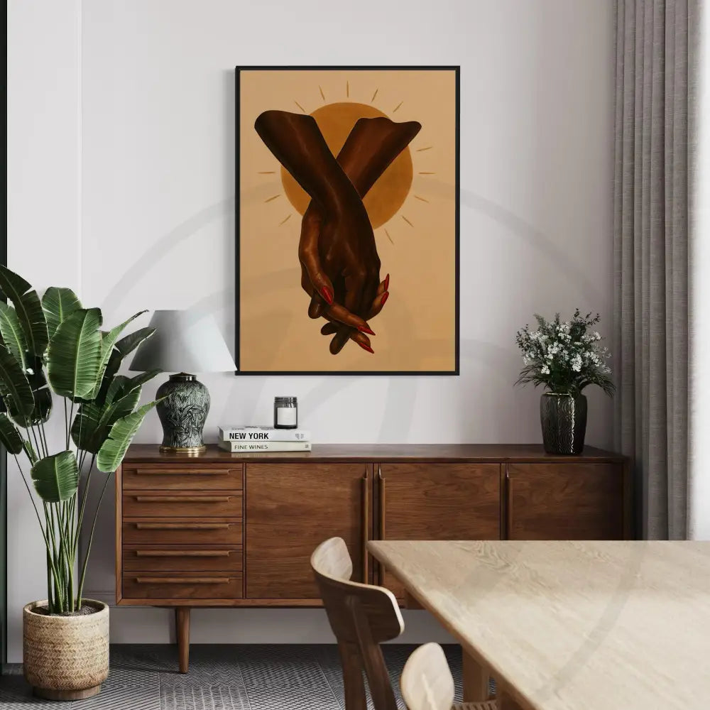 Black couple faceless minimalist wall art set.