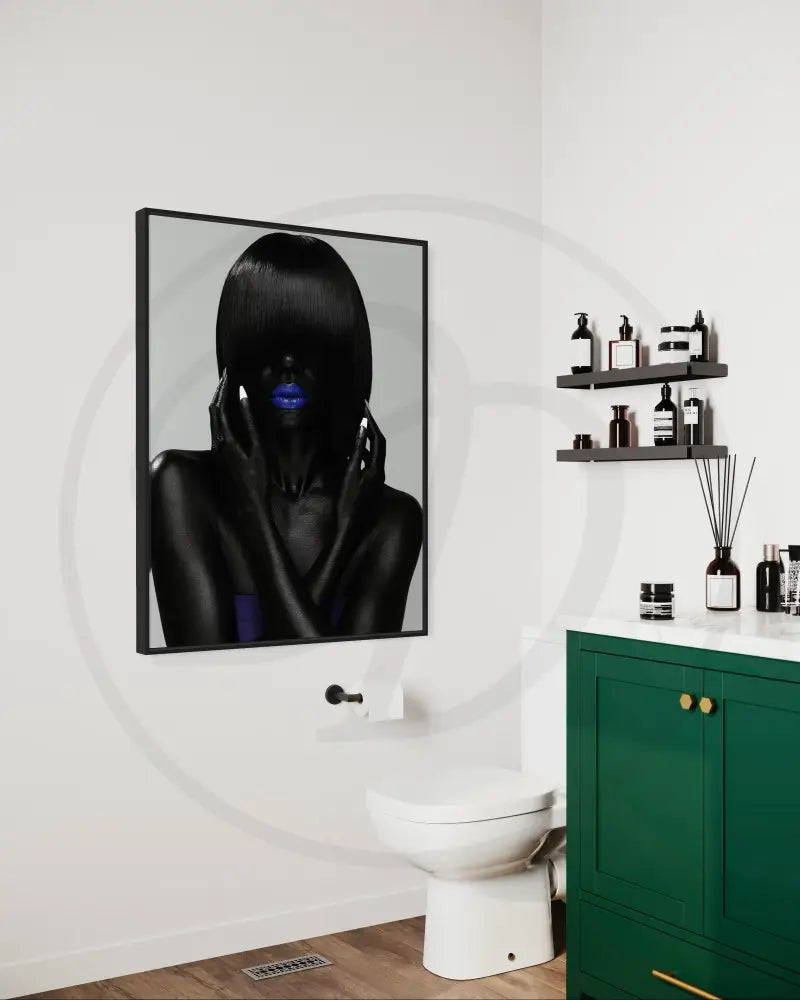Modern editorial style art print of Black woman