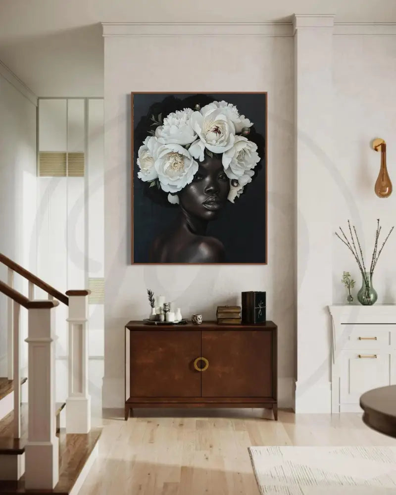 Regal Black woman digital art for home decor