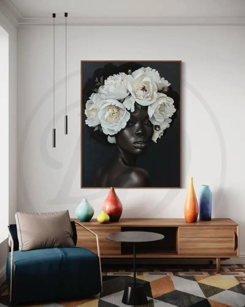 Stunning Afrocentric wall art with flowers

