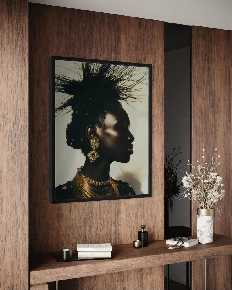 Afrocentric home décor print of a stylish Black woman

