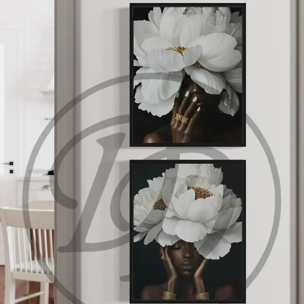 Modern minimalist floral art for living rooms and bedrooms.