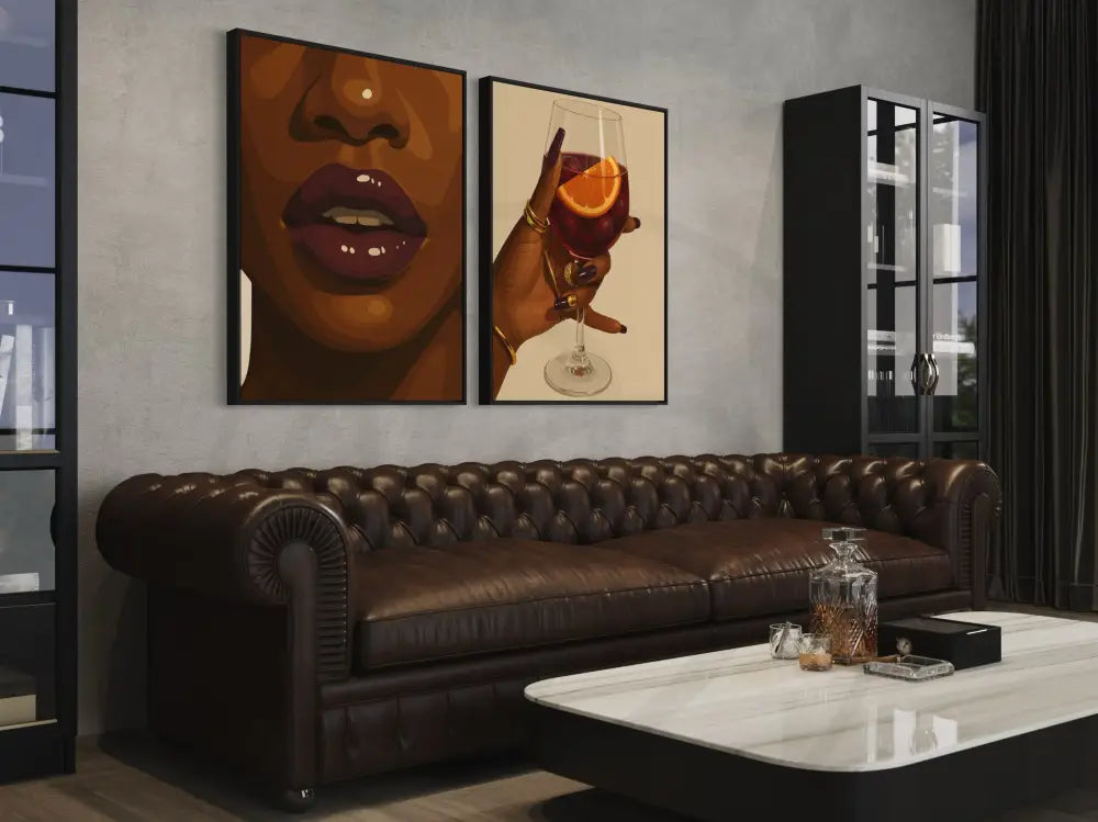 Printable digital art set for trendy Afrocentric interiors
