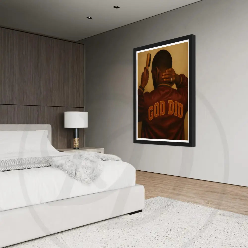 Powerful God Did jacket wall print digital file.