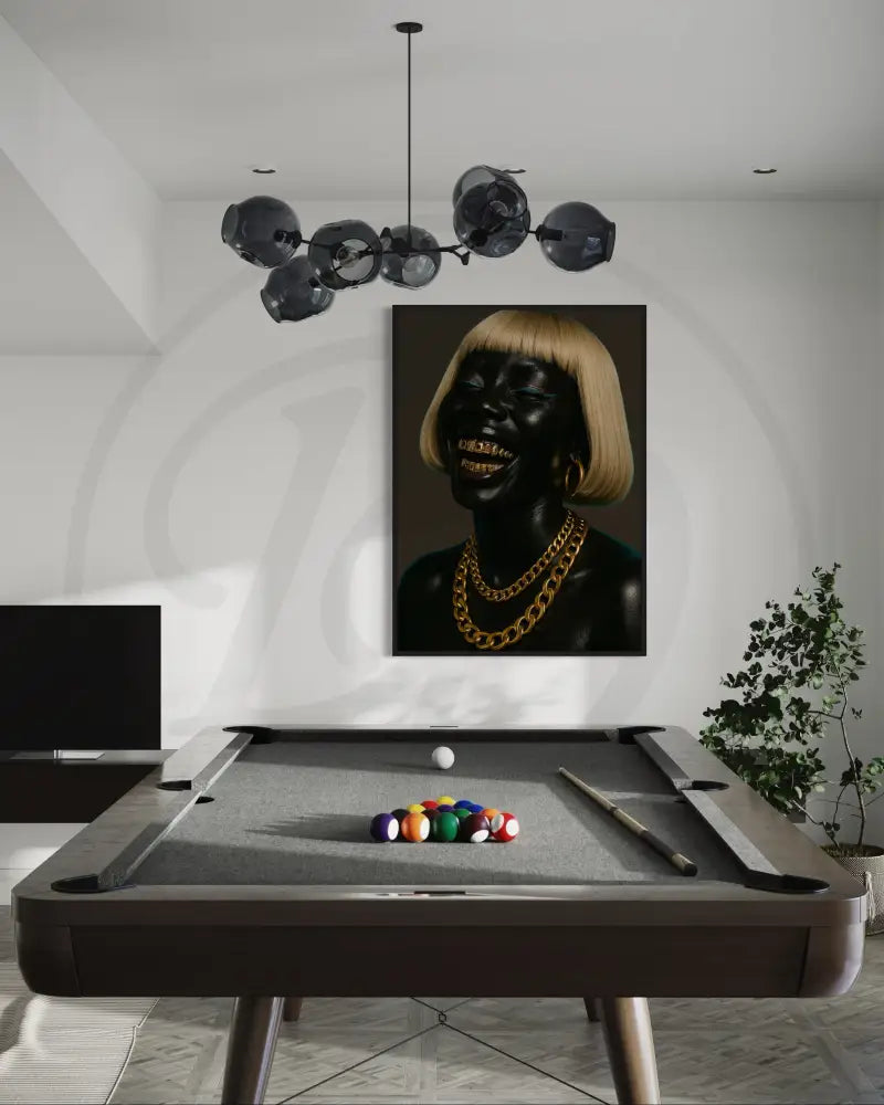 Luxury portrait with chunky gold chains