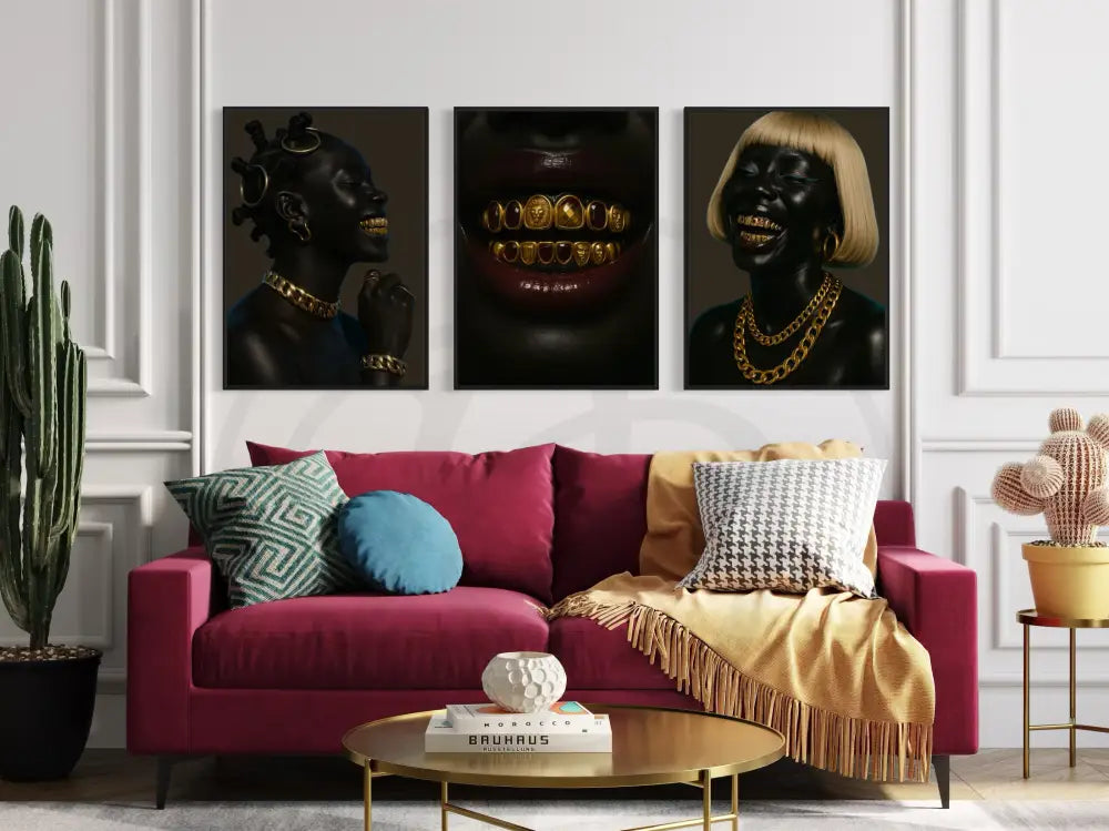 Bold fashion-inspired Black art set