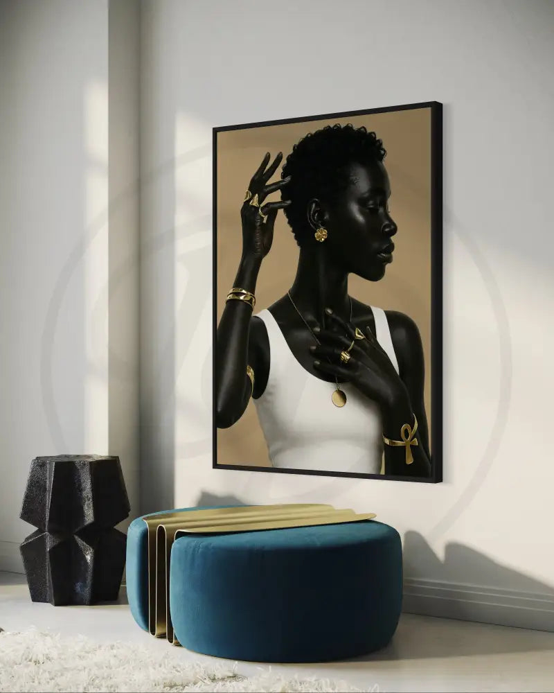 Luxe profile wall art for modern interiors
